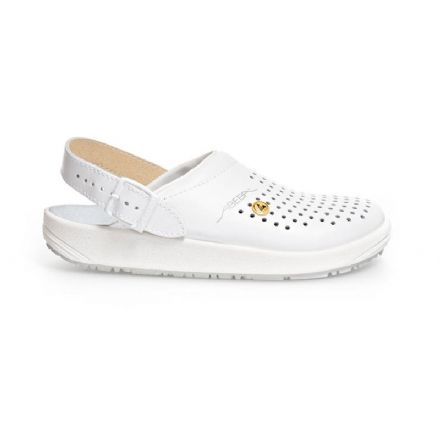Ababa Antistatic ESD Slippers, Porous, White (Rubber)